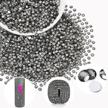 Paquet de strass en verre noir diamant BELLEBOOST 2000 pcs