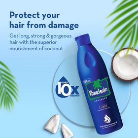 Parachute Advansed Huile de Coco avec application sur des cheveux