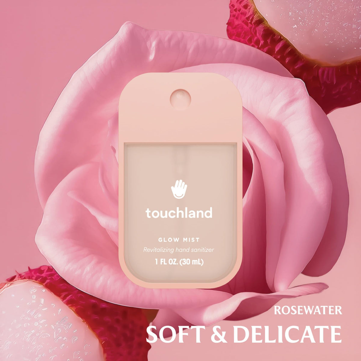 Parfum de rose du spray désinfectant Touchland