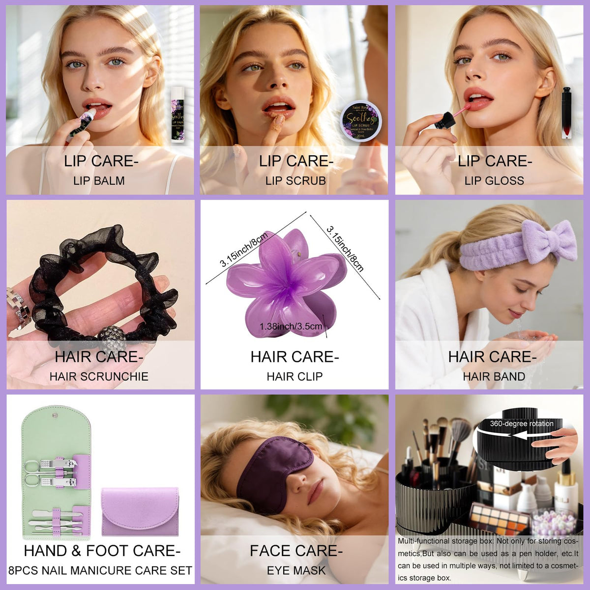 Parfum et produits hydratants du coffret spa Saint Roy