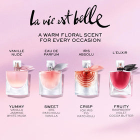 Parfum La Vie Est Belle Vanille Nude dans un environnement naturel