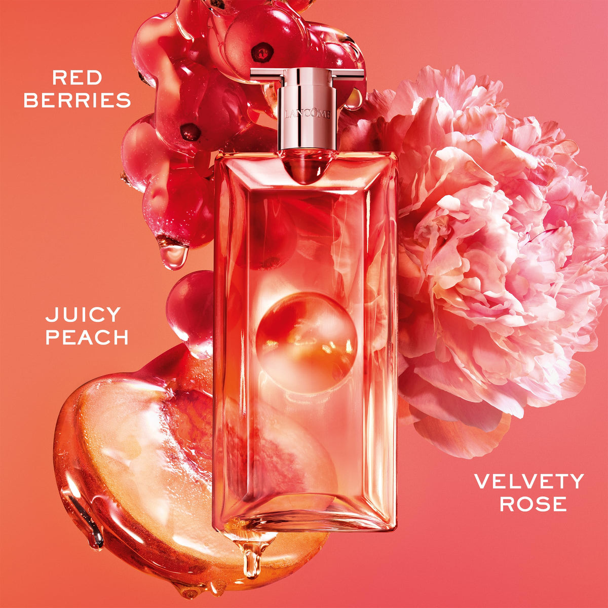 Parfum Lancôme Idôle avec notes de fleur et vanille