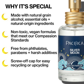 Parfum Pacifica Silver Moon 30 mL avec bouchon en haut