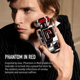 Parfum Rabanne Phantom In Red sur une table élégante
