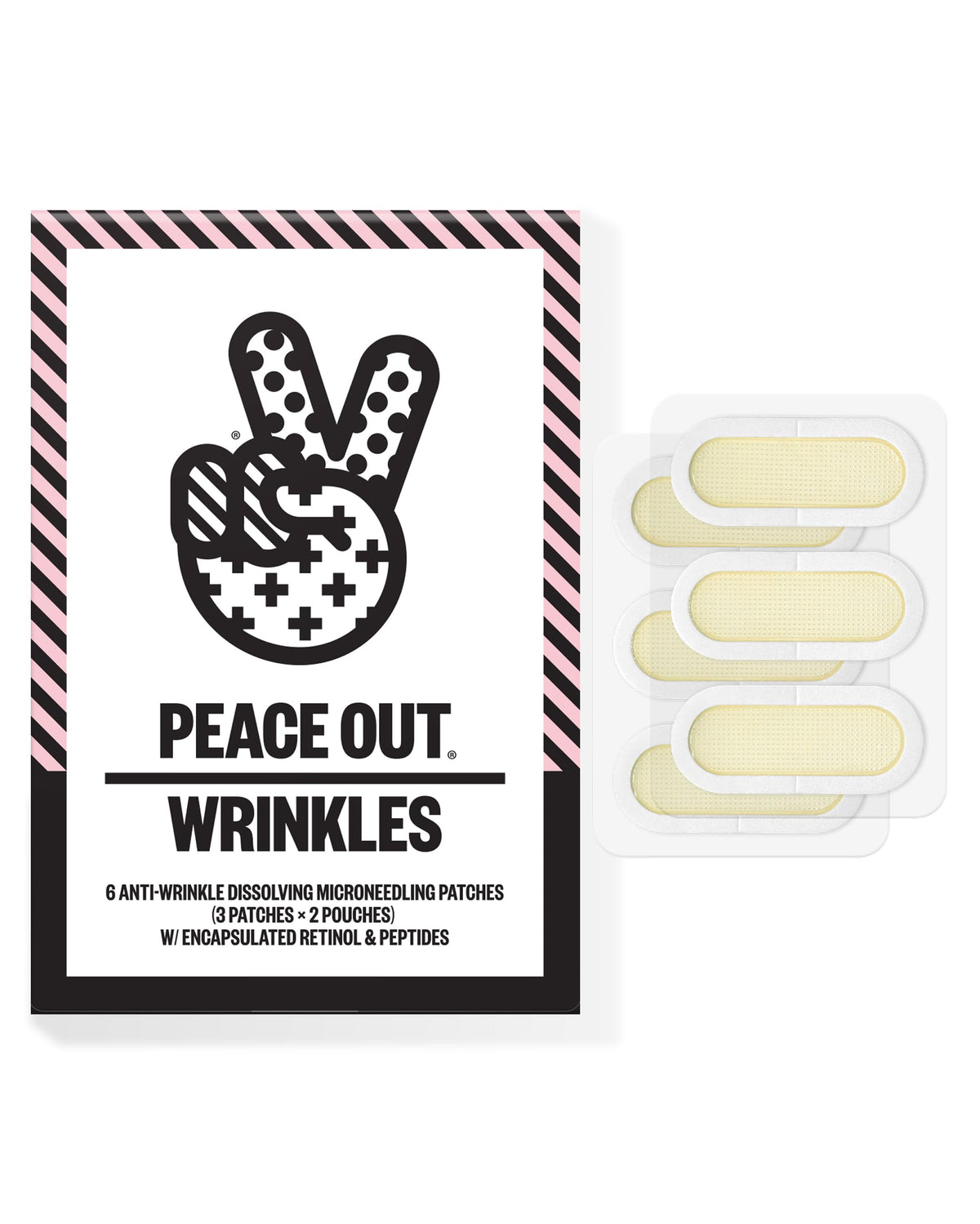 Patch microneedling PEACE OUT avec rétinol, vue de face
