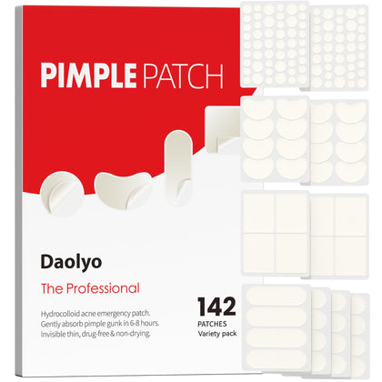 Patches anti-acné Daolyo 142 patches en différentes tailles