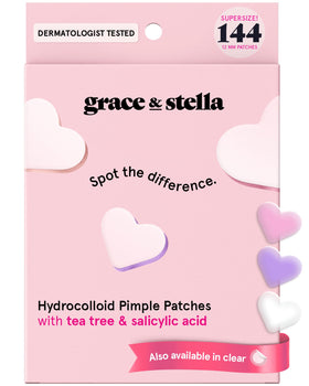 Patches anti-acné grace & stella en forme de cœur dans leur emballage