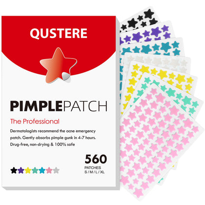 Patches anti-acné QUSTERE en couleur rose, taille S-8mm