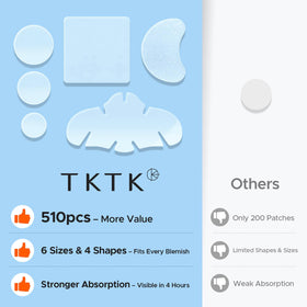 Patches anti-acné TKTK en gros plan sur la texture