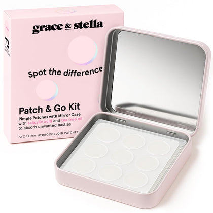 Patches anti-imperfections grace & stella dans un boîtier miroir