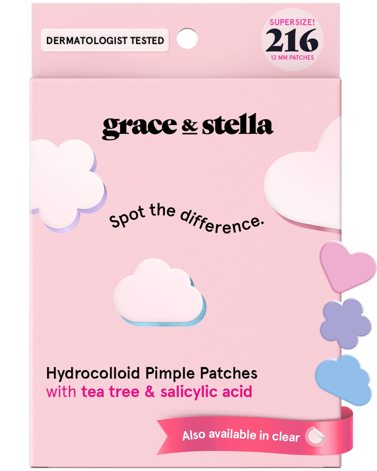 Patches anti-imperfections grace & stella en forme de coeur coloré