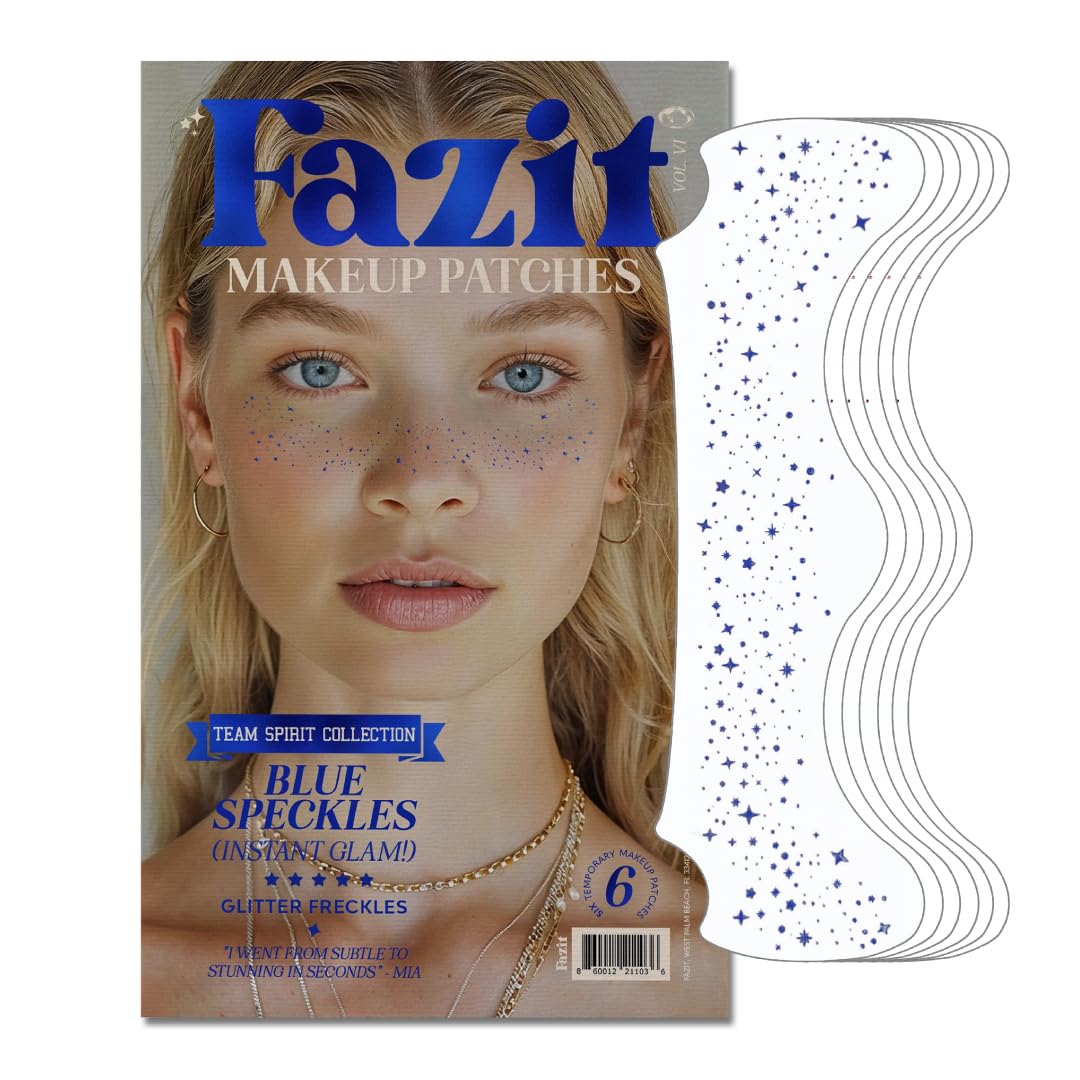 Patches de maquillage Fazit avec paillettes dorées, vue de face
