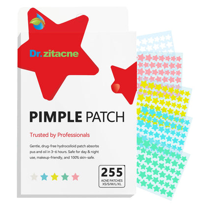 Patches Dr. Zitacne anti-boutons pack de 255 pièces avec 5 couleurs