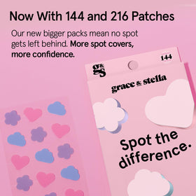 Patches grace & stella en couleurs variées sur une surface