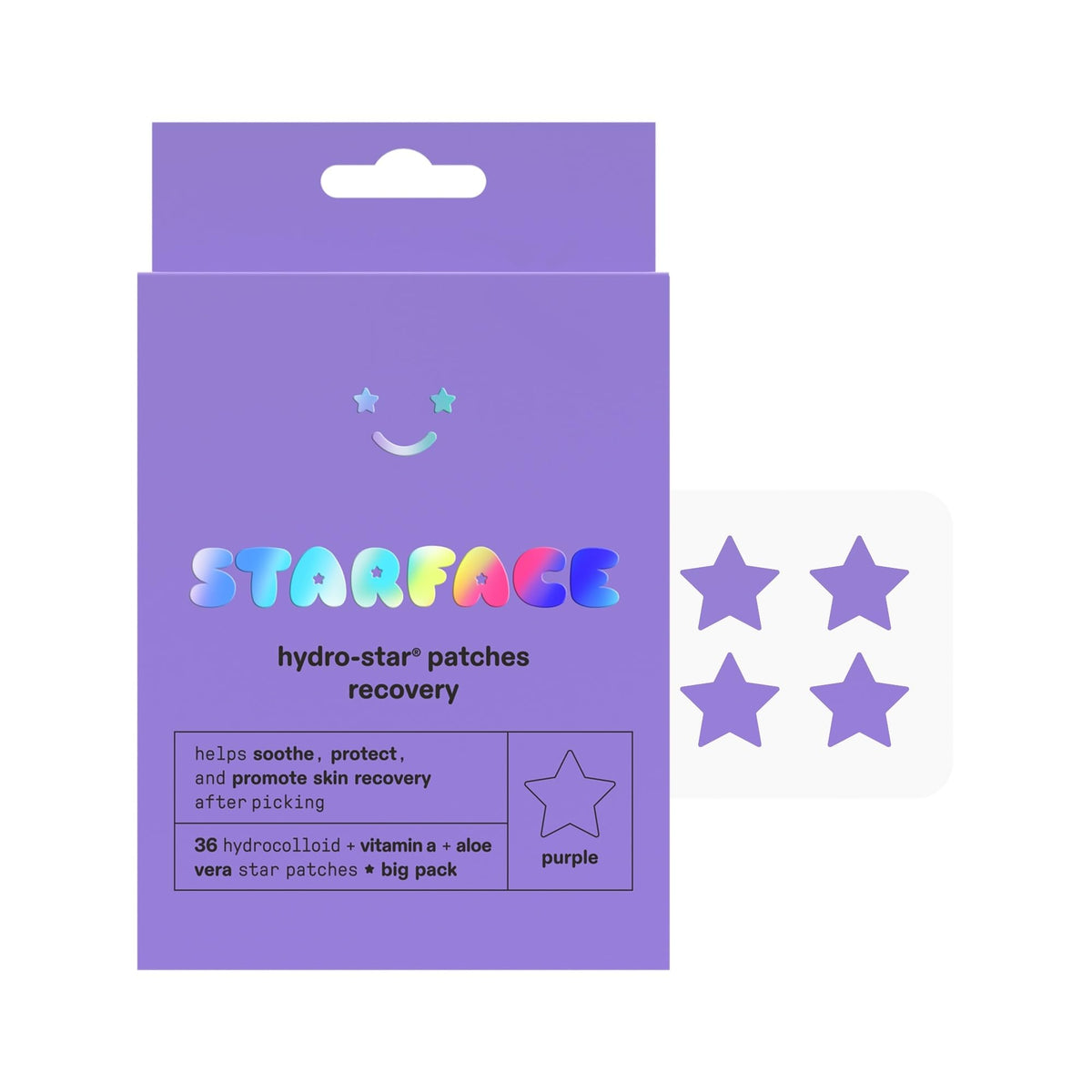 Patches Hydro-Star® de Starface en forme d'étoile, vue avant