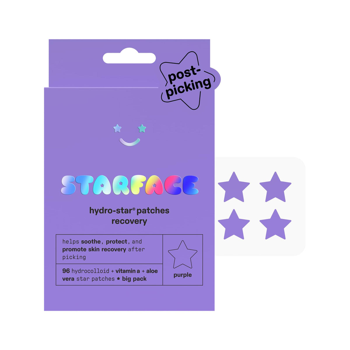 Patches Hydro-Star® Starface en forme d'étoile, 96 pièces