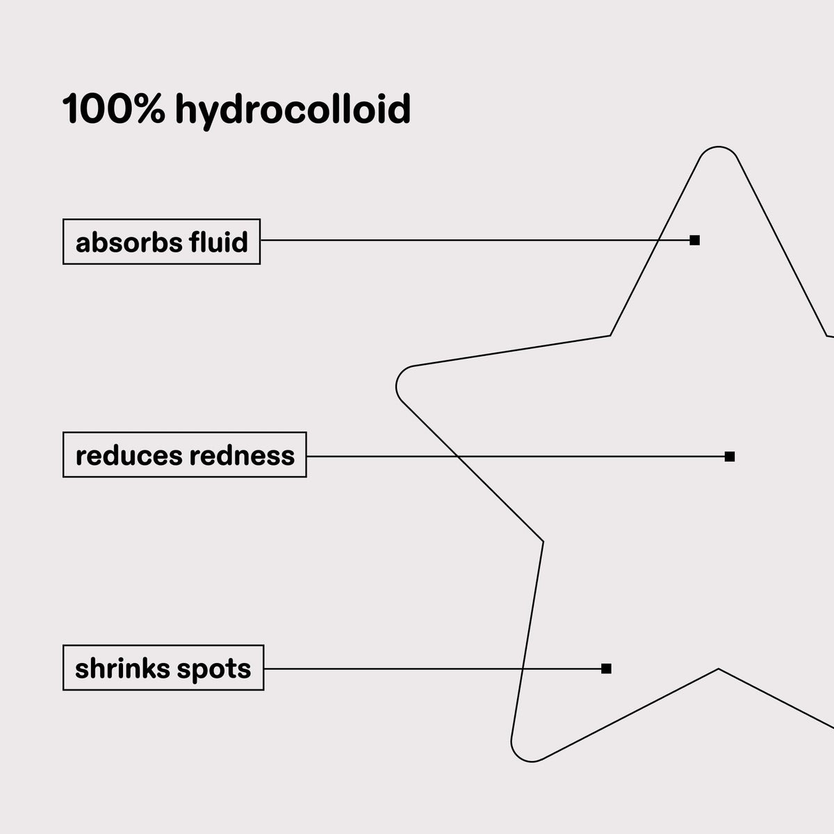 Patches hydrocolloïdes Starface Hydro-Star en couleur Pebble sur un fond neutre