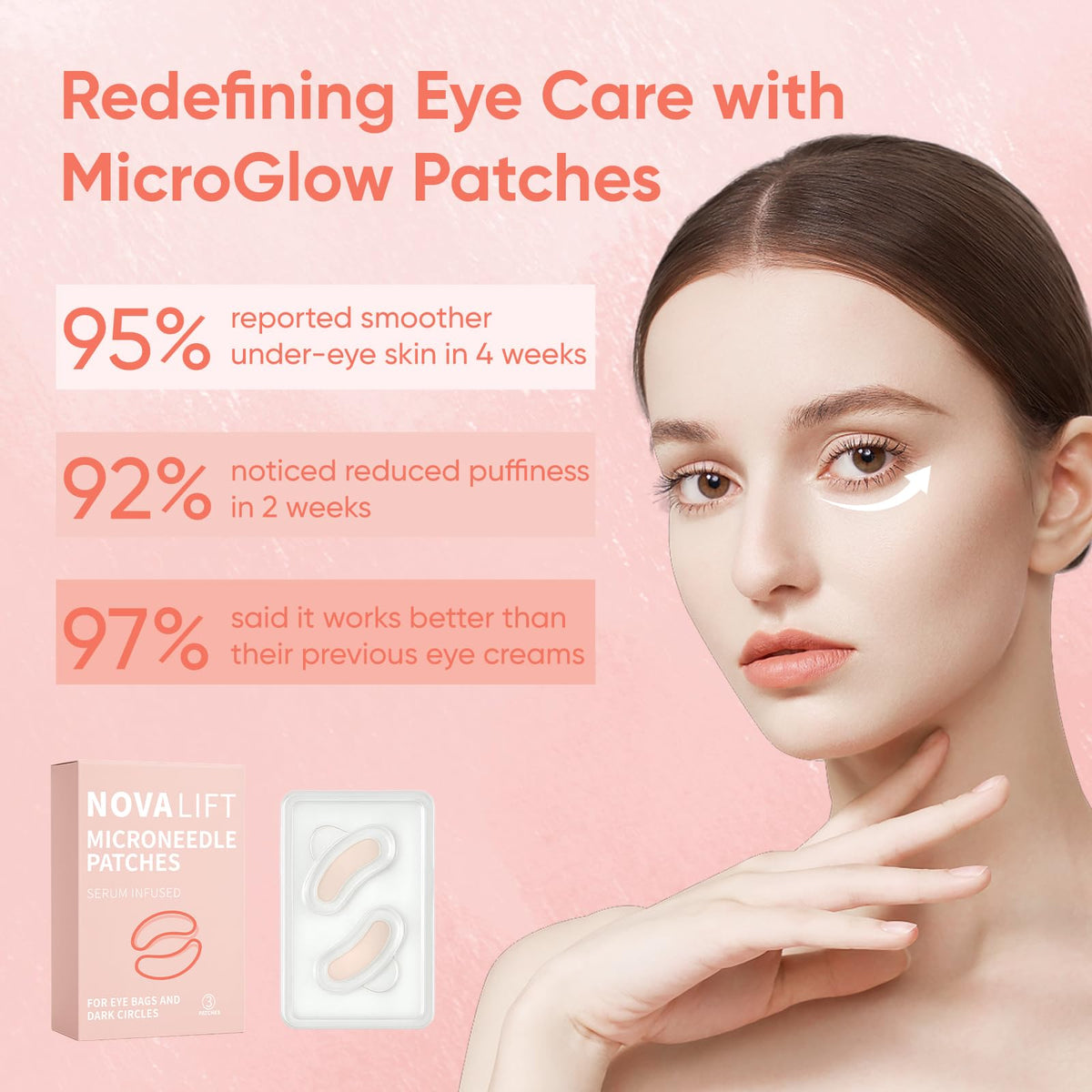 Patches NOVALIFT MicroGlow sur un fond neutre