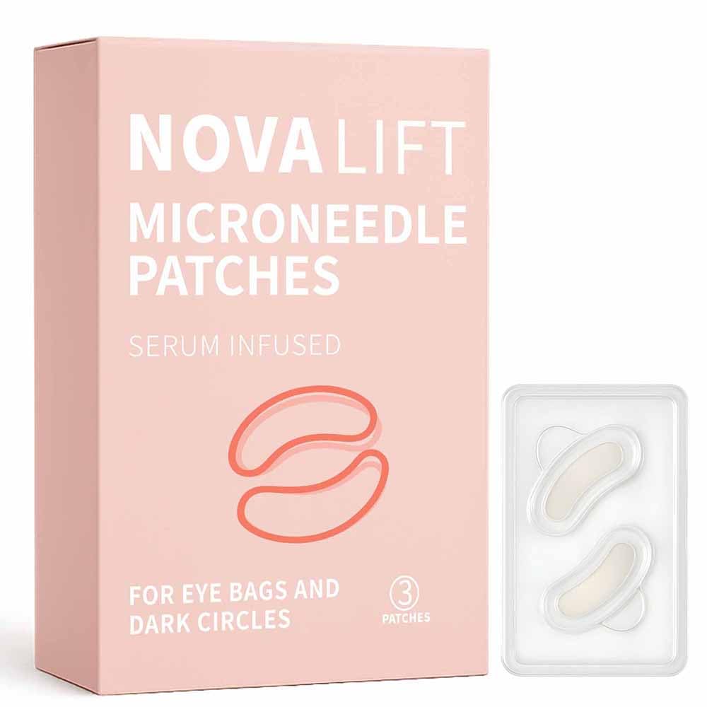 Patches yeux NOVALIFT MicroGlow en boîte avec 3 paires