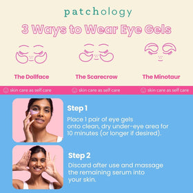 Patchology Eye Want Cake Patches 5pk en application sur le visage