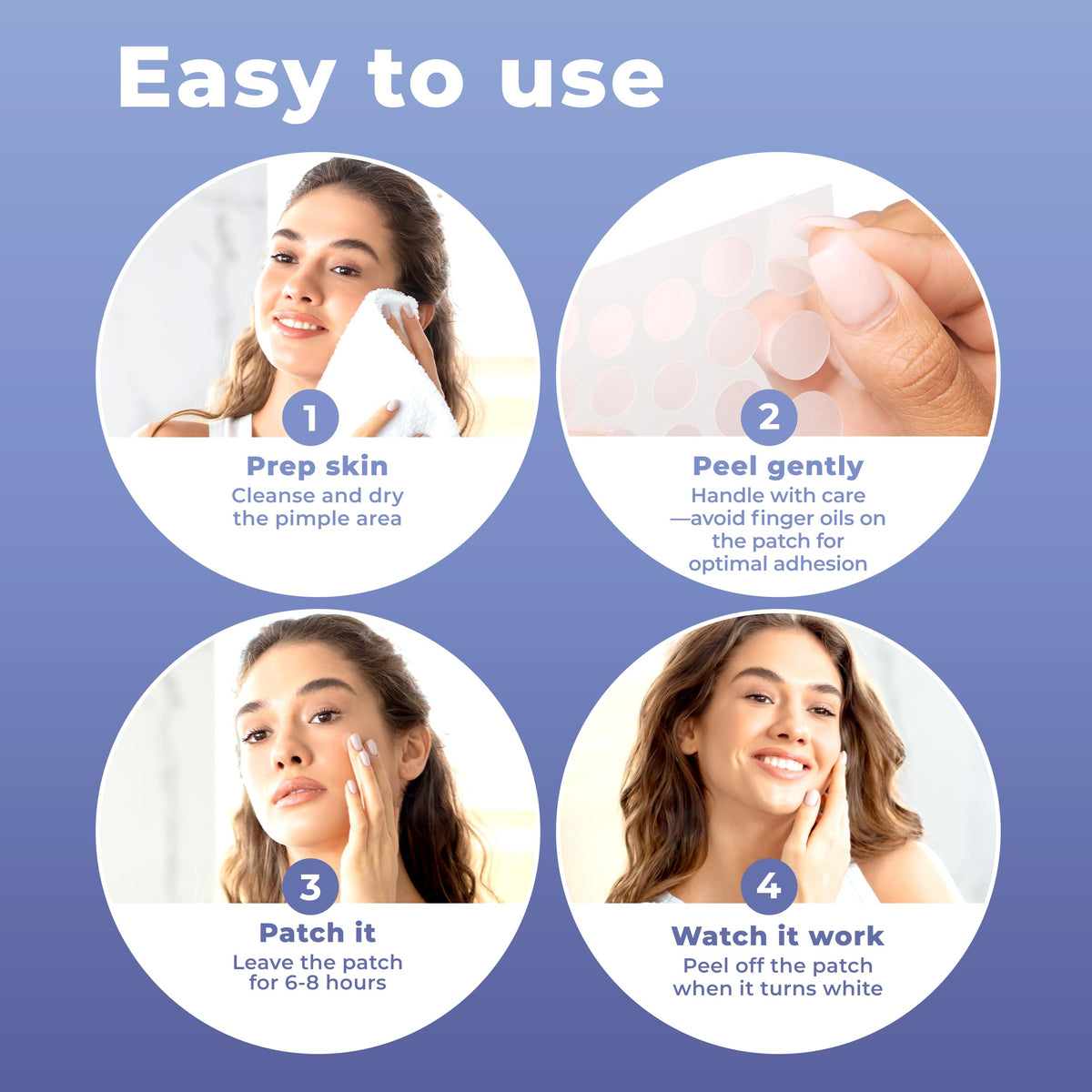 PatchRx Patches Anti-Imperfections sur un visage avec imperfections
