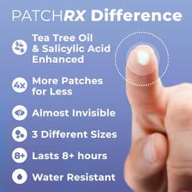PatchRx Patches hydrocolloïdes en gros plan sur le paquet