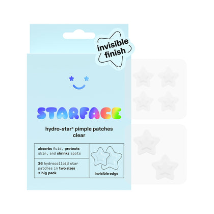 Patchs anti-acné en forme d'étoile Starface Hydro-Star, paquet de 36 unités