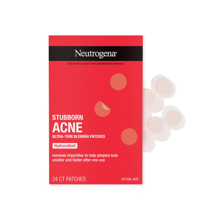Patchs anti-acné Neutrogena ultra-fins en boîte de 24 unités