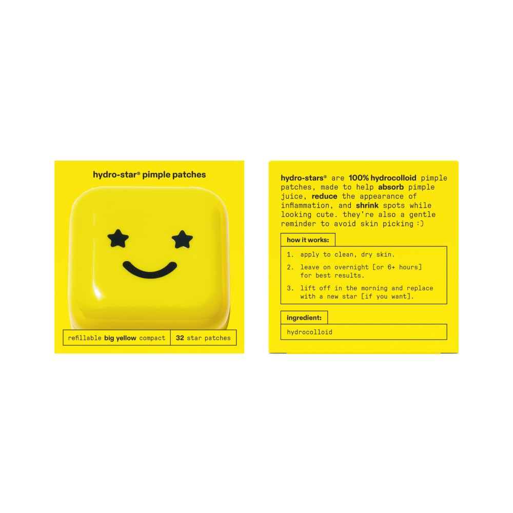 Patchs Hydro-Stars Starface en forme d'étoile, couleur jaune