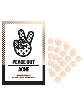 Patchs hydrocolloïdes PEACE OUT en boîte, vue de face