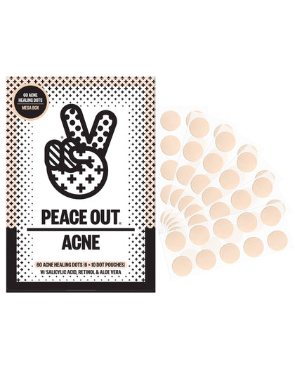 Patchs hydrocolloïdes PEACE OUT vue avant avec emballage