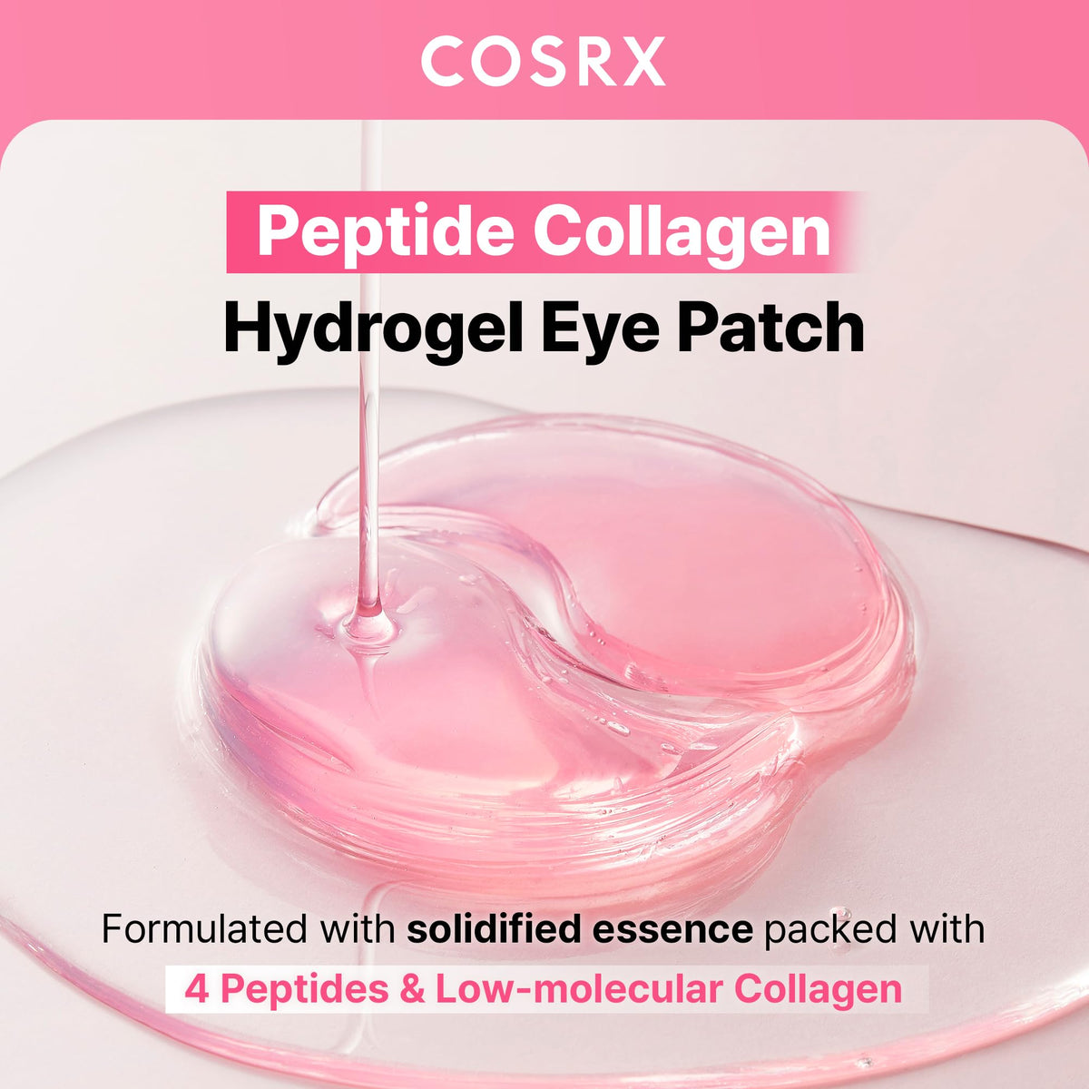 Patchs hydrogel COSRX avec ingrédients clés en arrière-plan