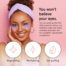 Patchs pour les yeux grace & stella, application sur une femme