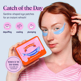 Patchs pour les yeux SpaLife appliqués sur un visage