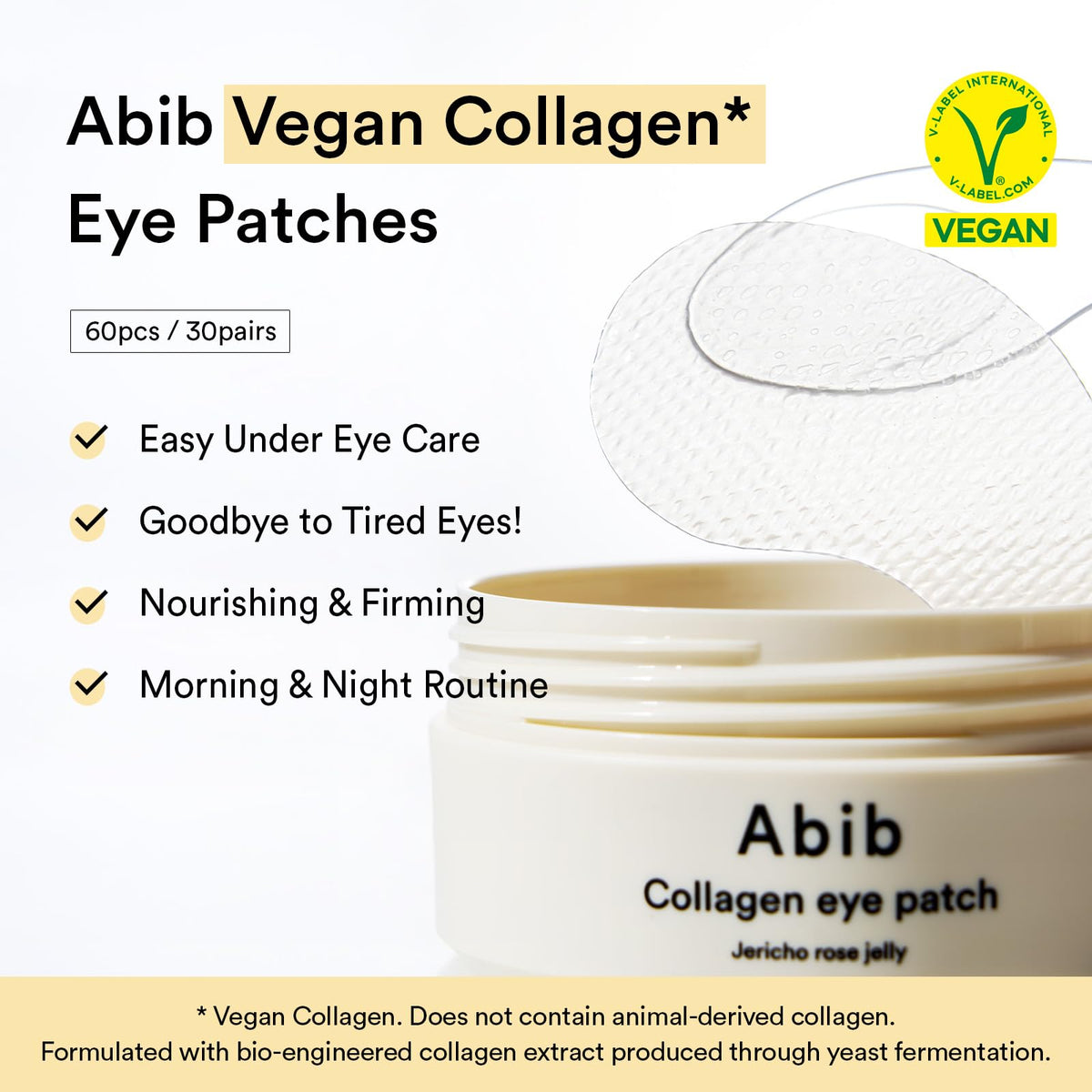 Patchs pour les yeux vegan en gel avec extrait de Rose de Jéricho