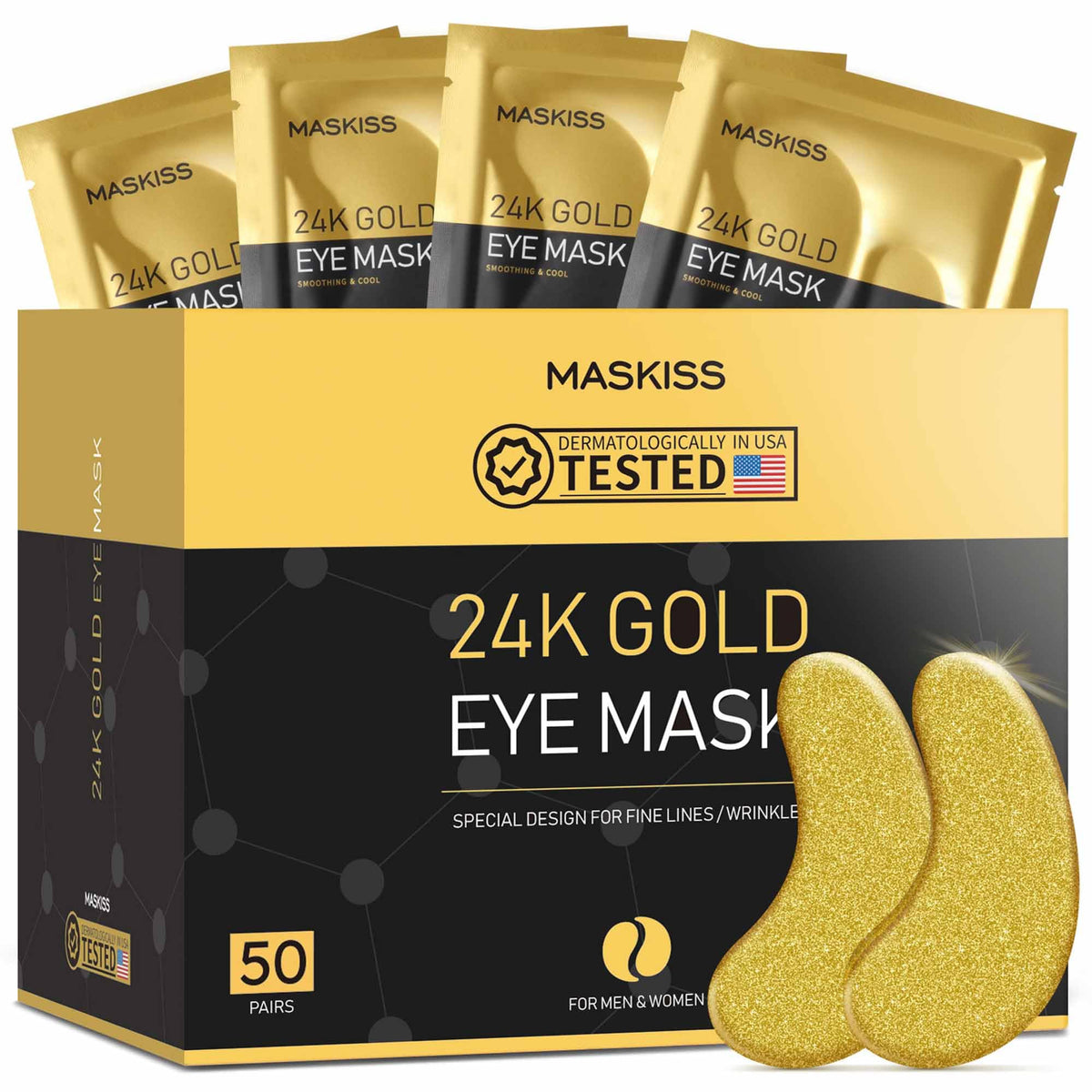 Patchs sous les yeux Maskiss 24K Or - vue avant
