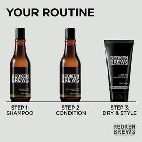 Pâte à Coiffer Redken Brews 170g à côté d'autres produits de soin pour hommes
