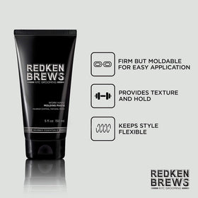 Pâte à Coiffer Redken Brews 170g en utilisation sur cheveux masculins