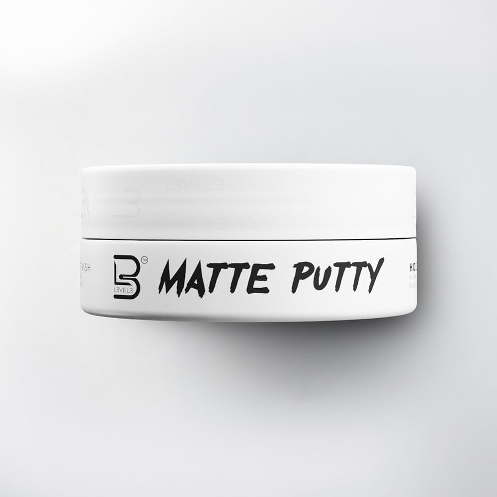 Pâte coiffante mat L3 5 oz côté avec étiquette