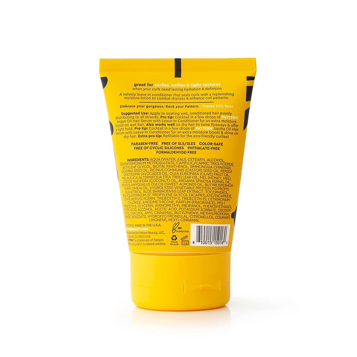 PATTERN Leave-In Conditioner 110g en utilisation sur cheveux bouclés