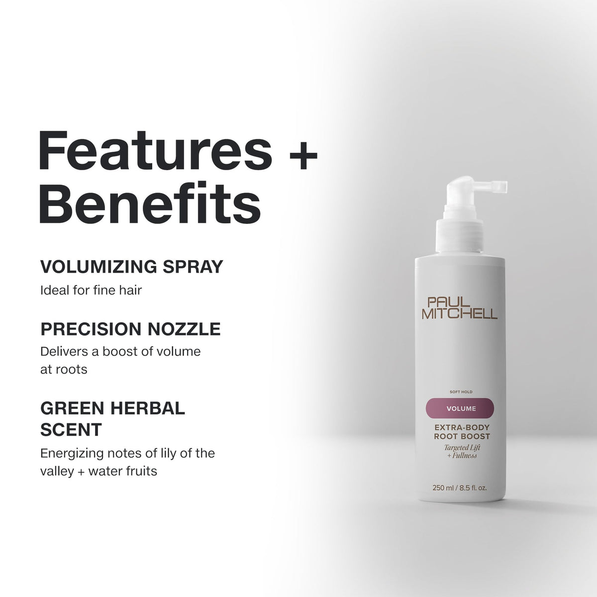 Paul Mitchell Extra-Body Root support Spray sur une coiffeuse