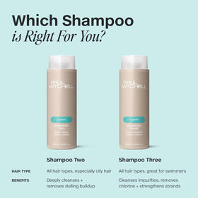 Paul Mitchell Shampoo Two 95g dans les mains d'une personne
