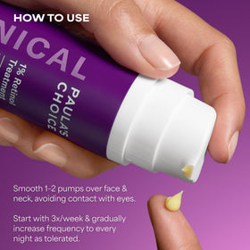 Paula's Choice CLINICAL 1% Retinol Traitement Visage en utilisation sur le visage