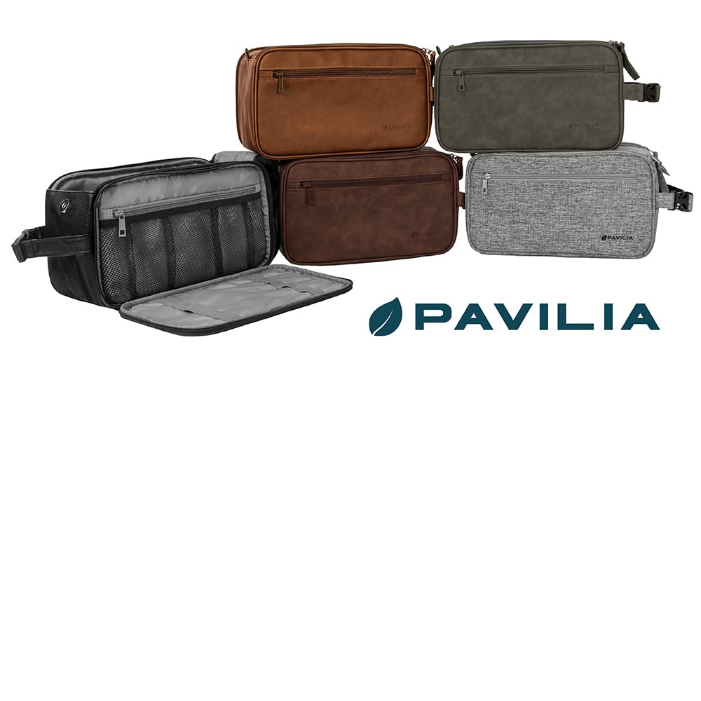 PAVILIA Trousse de Toilette vue de haut avec des produits de soin