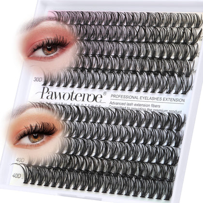 Pawotence Faux Cils Individuels 200pcs pack avant