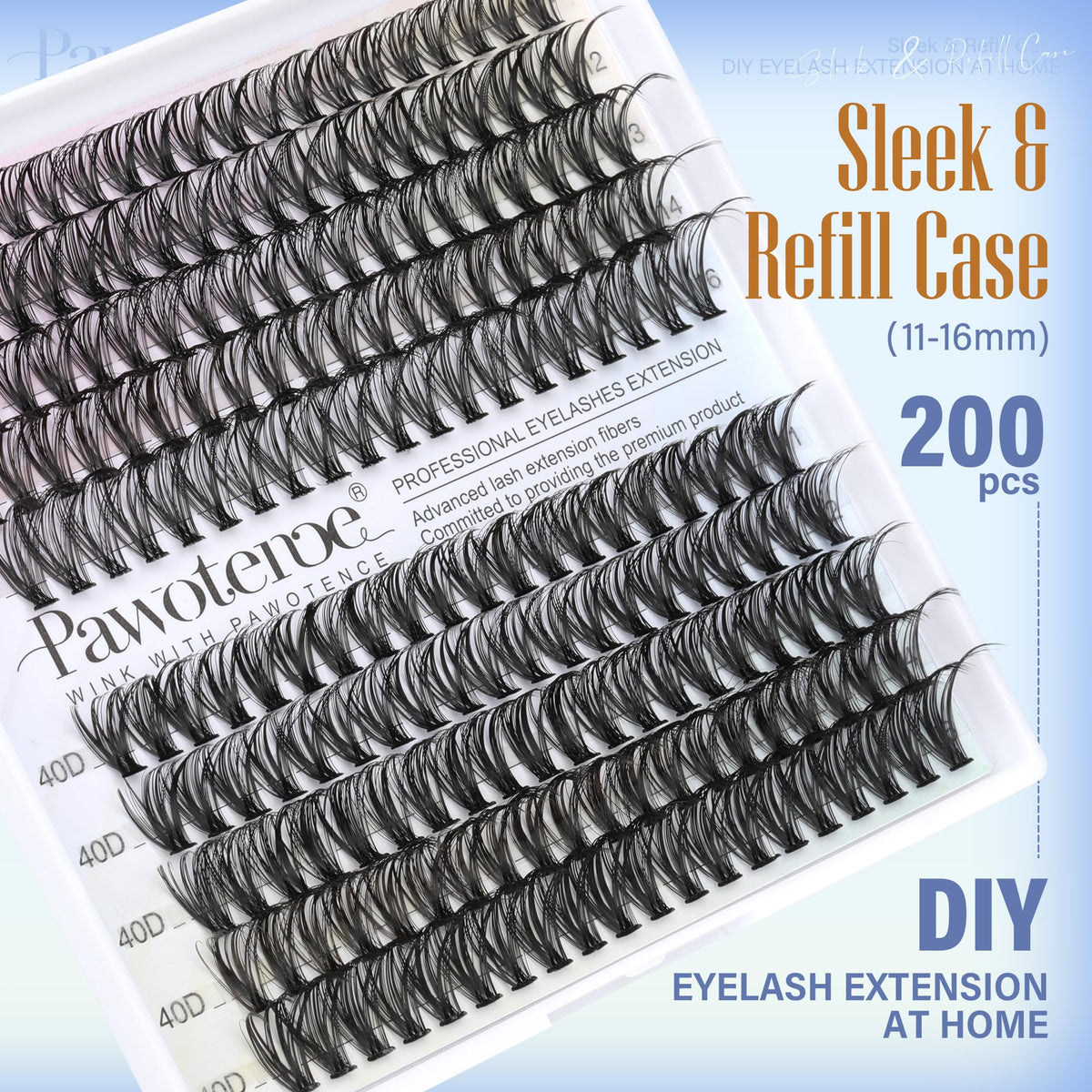 Pawotence Faux Cils Individuels 30D et 40D différentes longueurs