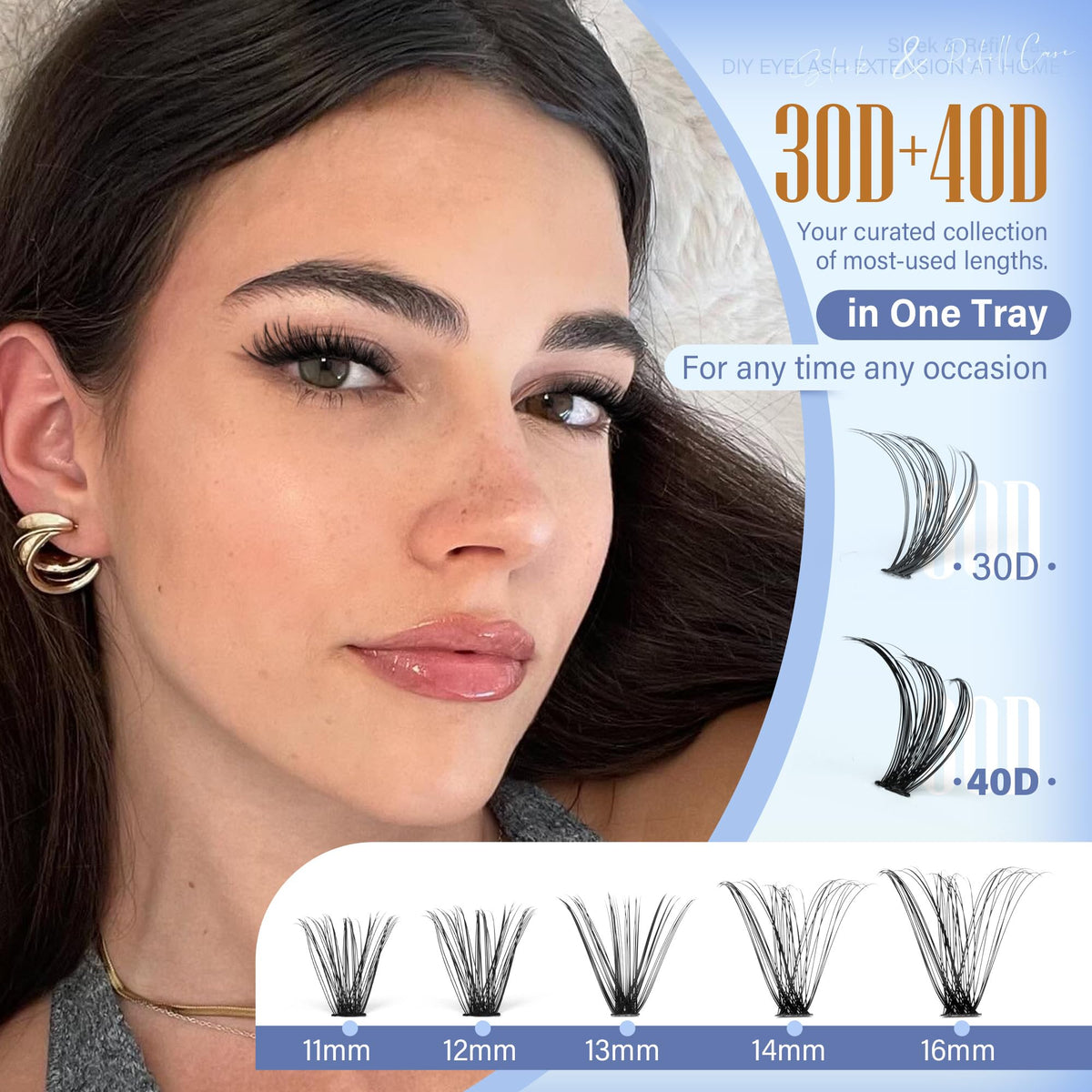 Pawotence Faux Cils Individuels application avec pince