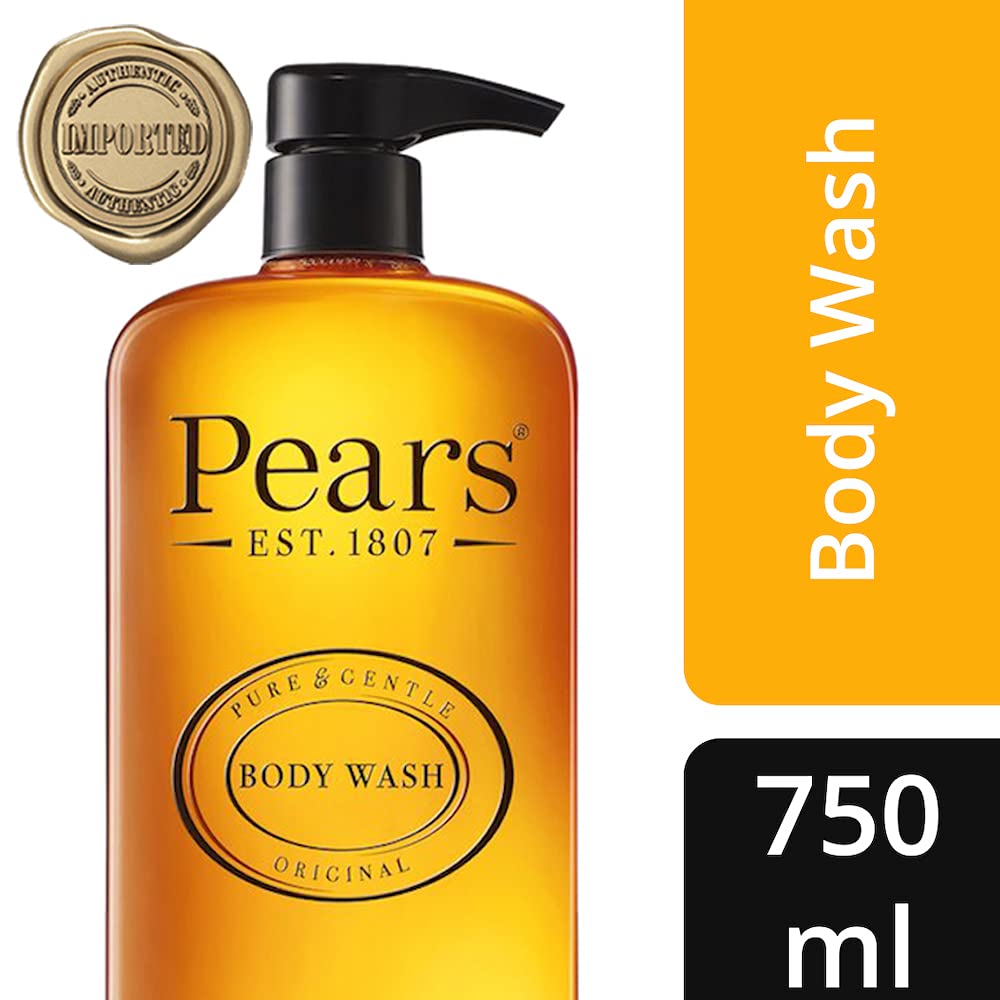 Pears Gel Douche 750ml avec texture et couleur rouge