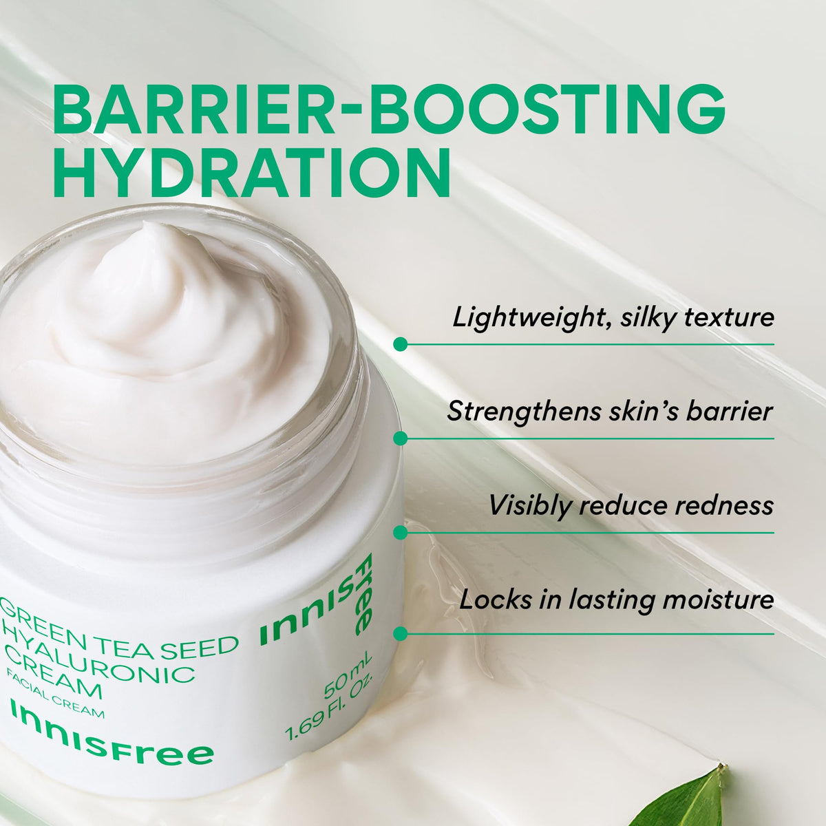 Peau hydratée après utilisation du trio innisfree