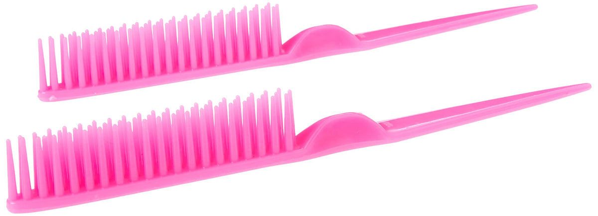 Peigne à 3 rangées CocoBlack Naturals couleur rose, vue de face